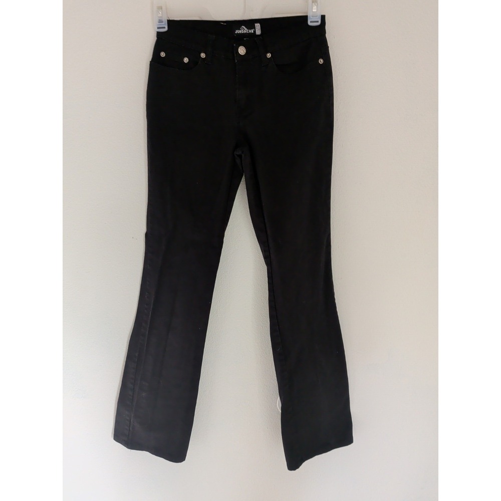 Jordache Women's Straight Leg Jeans Black  Lo Rise Stretch